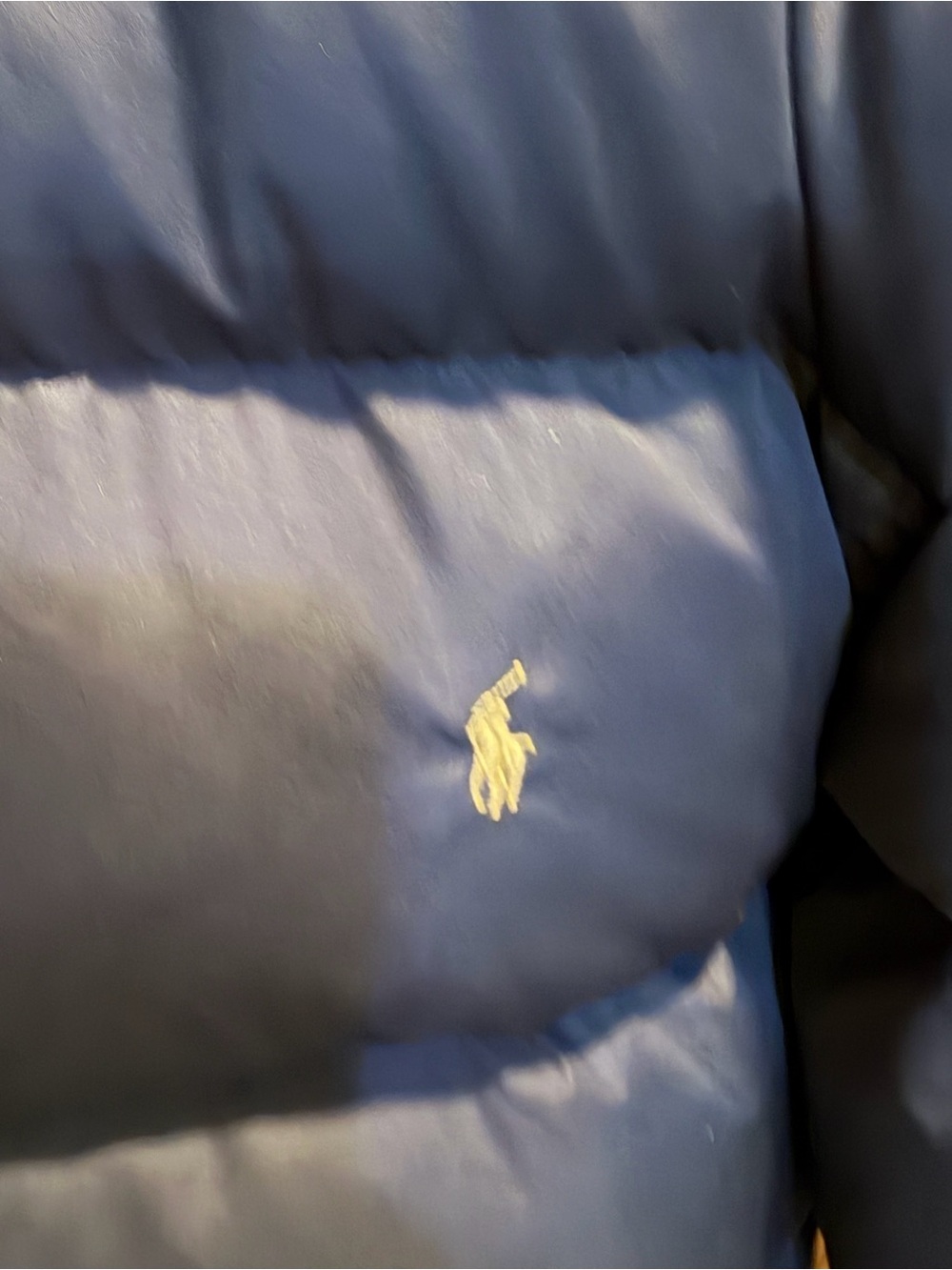 Ralph Lauren Navy and Khaki Down Jacket with Polo Label - Picture 2 of 9